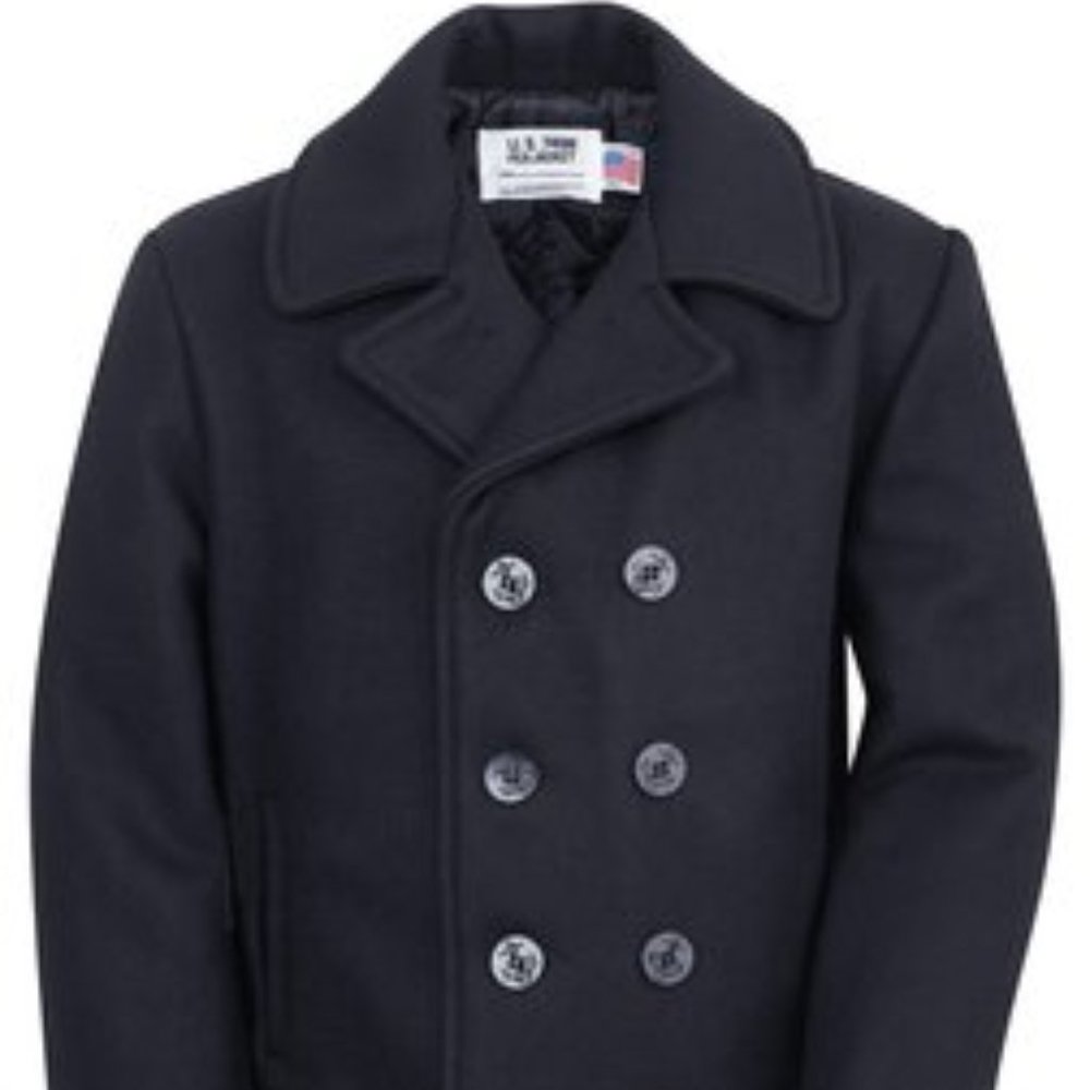 Schott - Classic Melton Wool Navy Pea Coat